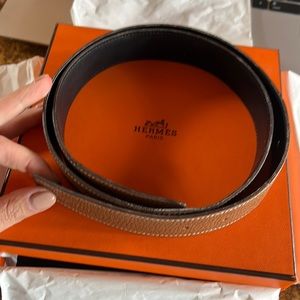 Hermes Belt Noir / Gold 38mm sz 90